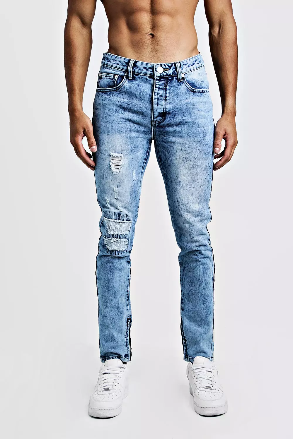 Jeans zippé homme best sale